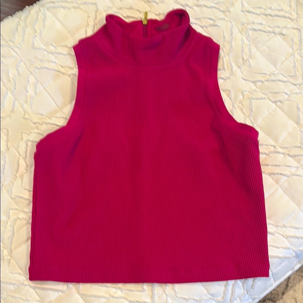 Athleta Pink Boxy Crop Tank Top